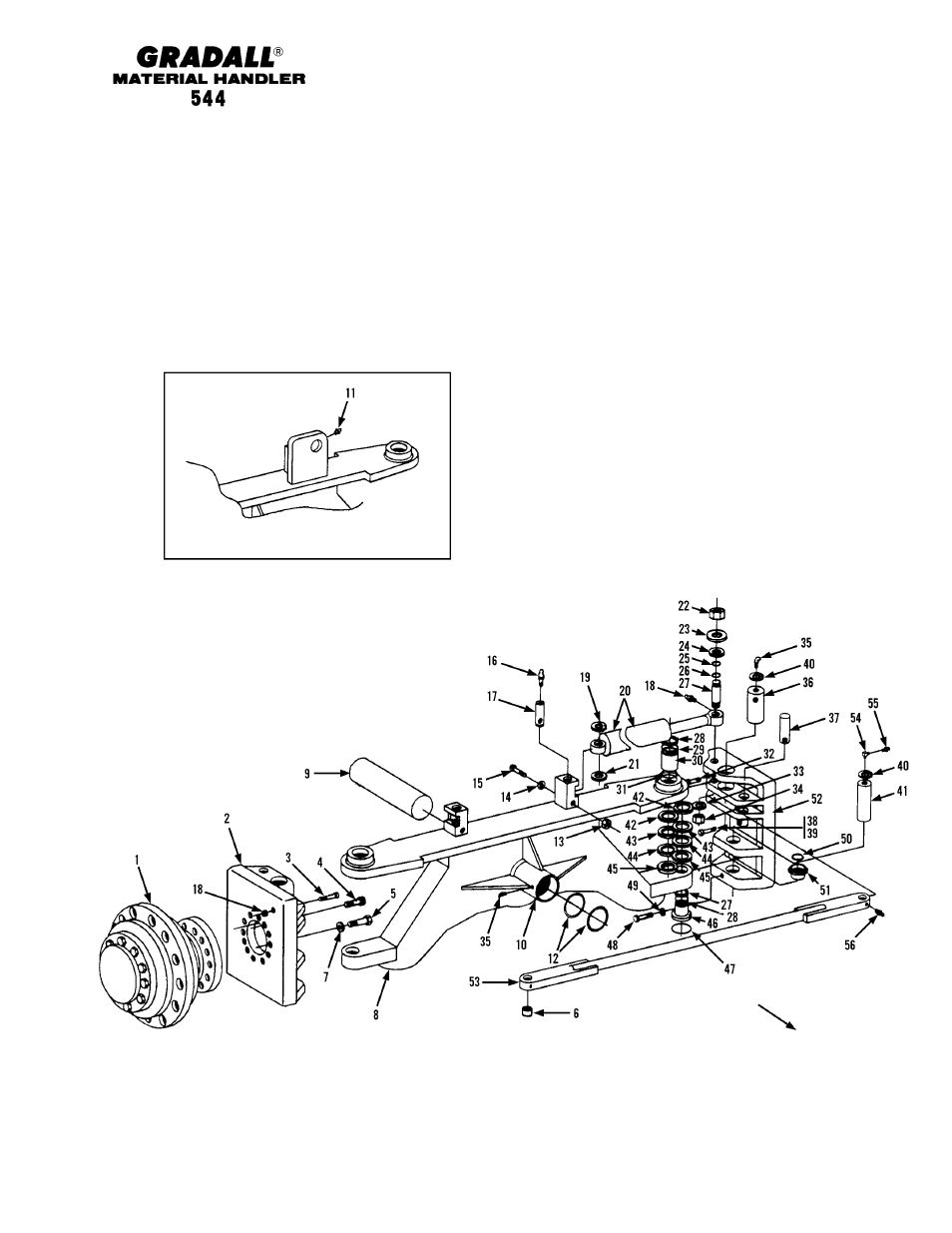 Front of machine | Gradall 544 User Manual | Page 205 / 209