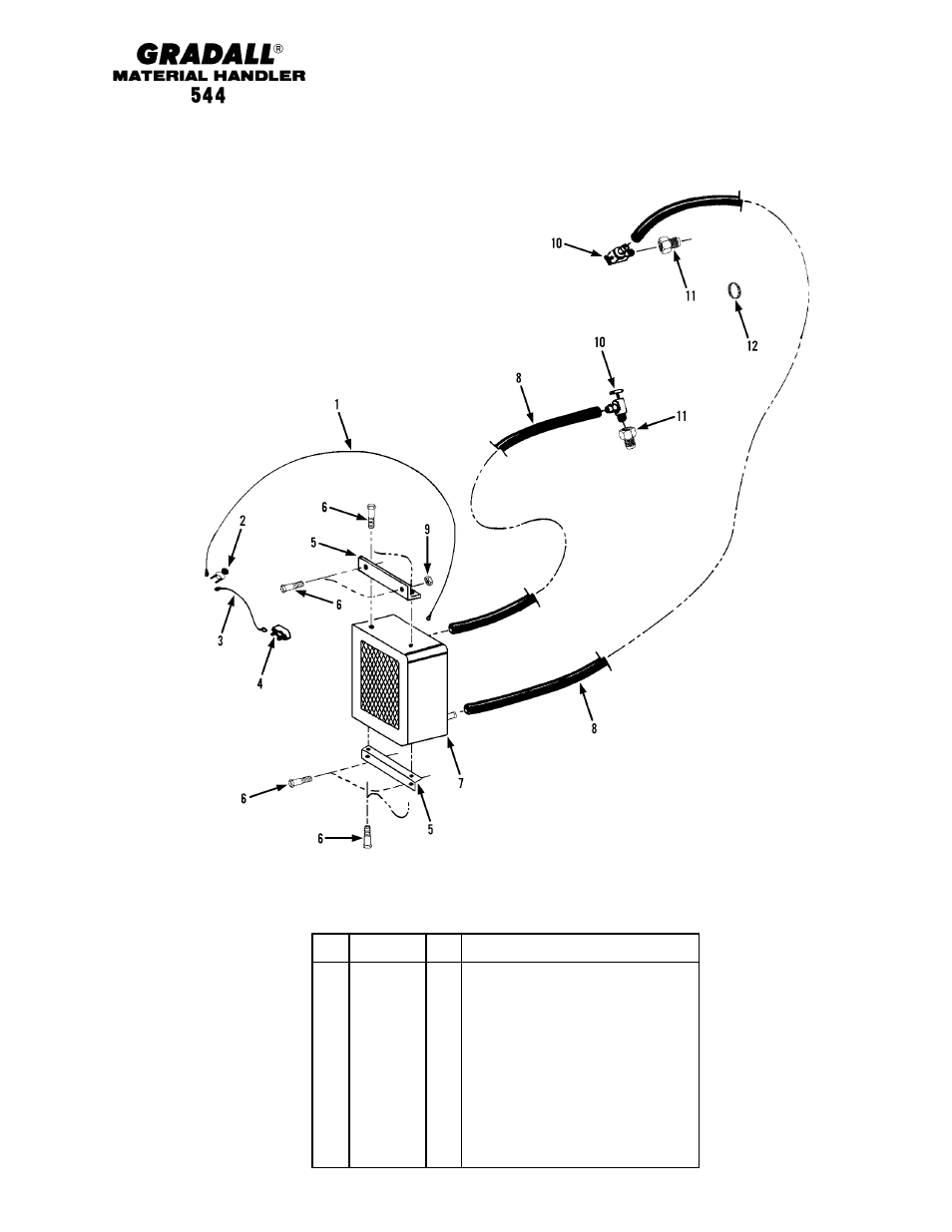 Chassis & attaching parts cab heater & hoses | Gradall 544 User Manual | Page 33 / 209