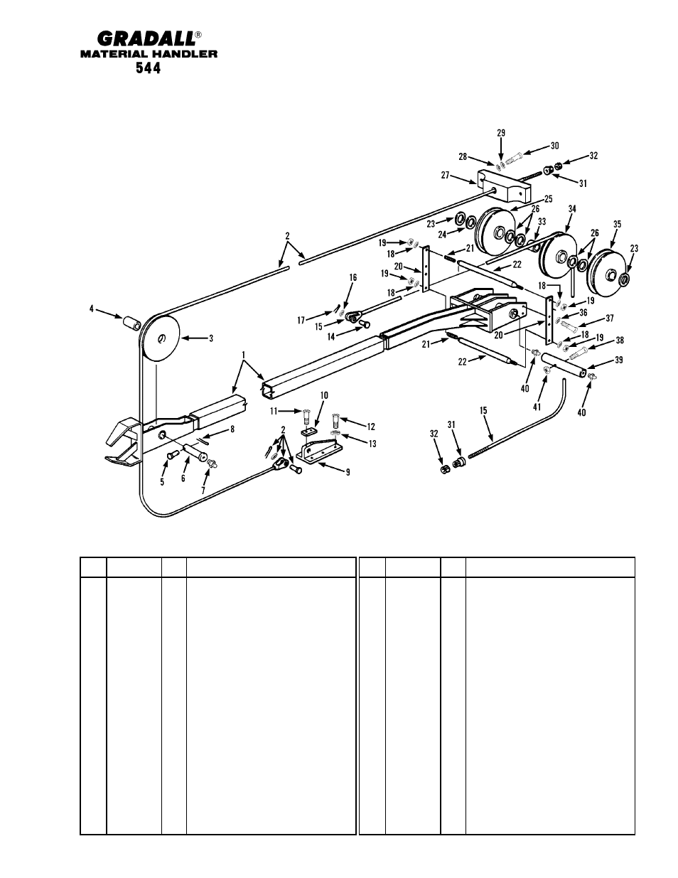 Booms push beam & cables | Gradall 544 User Manual | Page 43 / 209