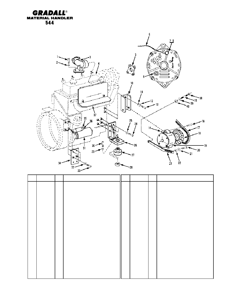 Engine & attaching parts engine mounting | Gradall 544 User Manual | Page 53 / 209