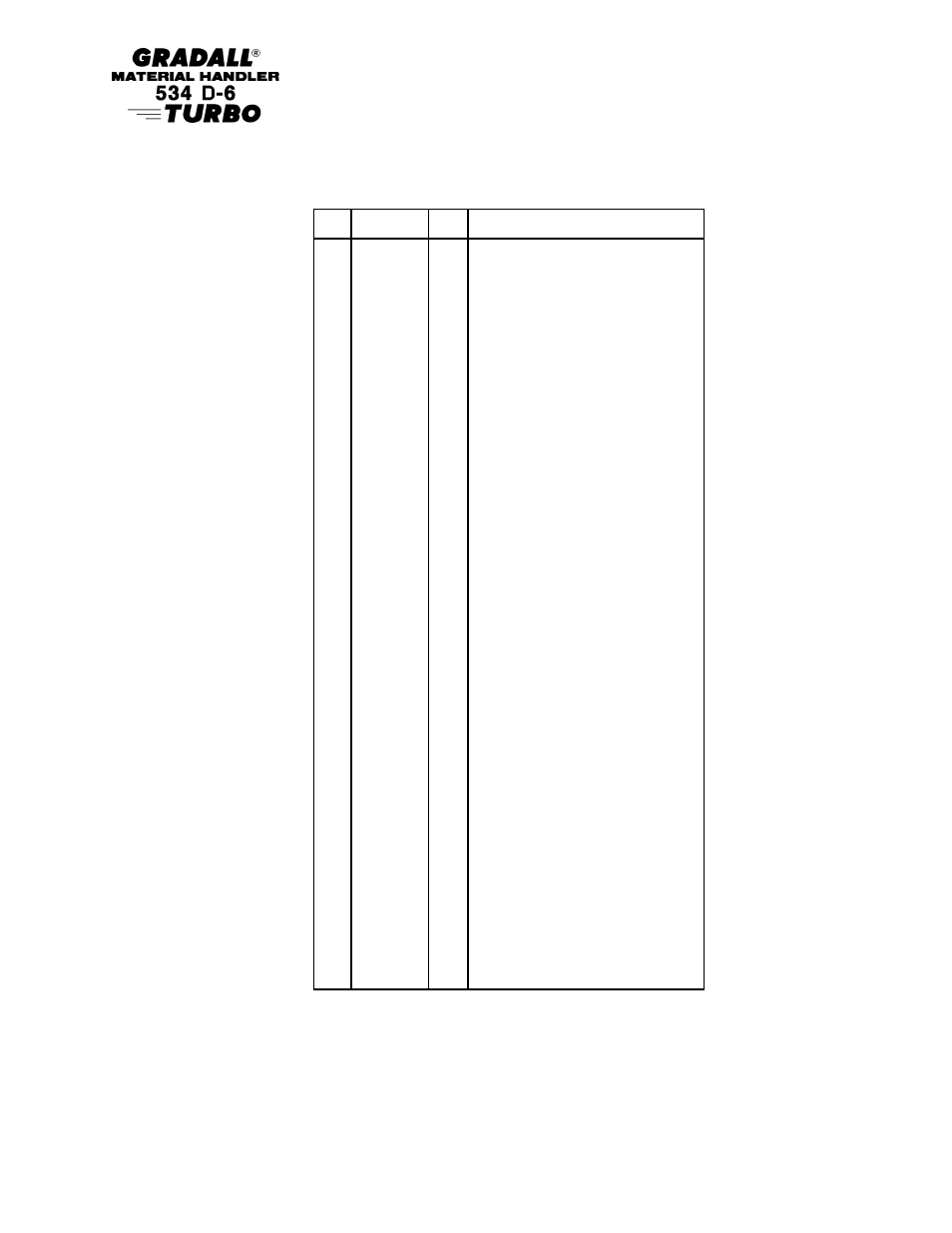 Gradall 534D-6T Parts Manual User Manual | Page 84 / 258
