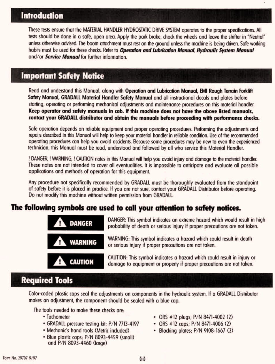 Introduction, Important safety notice, Required tools | Gradall 534D-6T Service Manual User Manual | Page 154 / 288