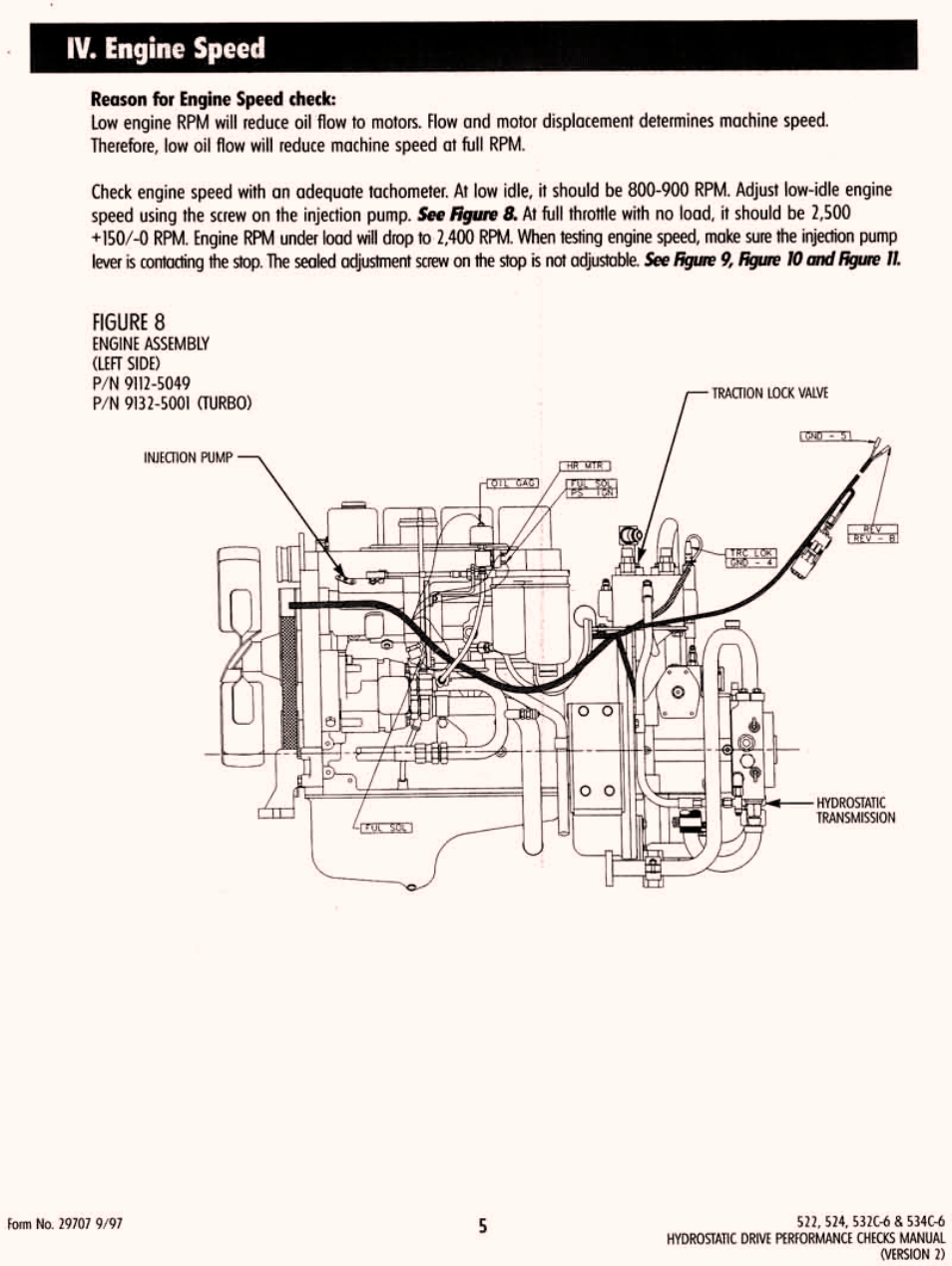 Section iv engine speed | Gradall 534D-6T Service Manual User Manual | Page 161 / 288