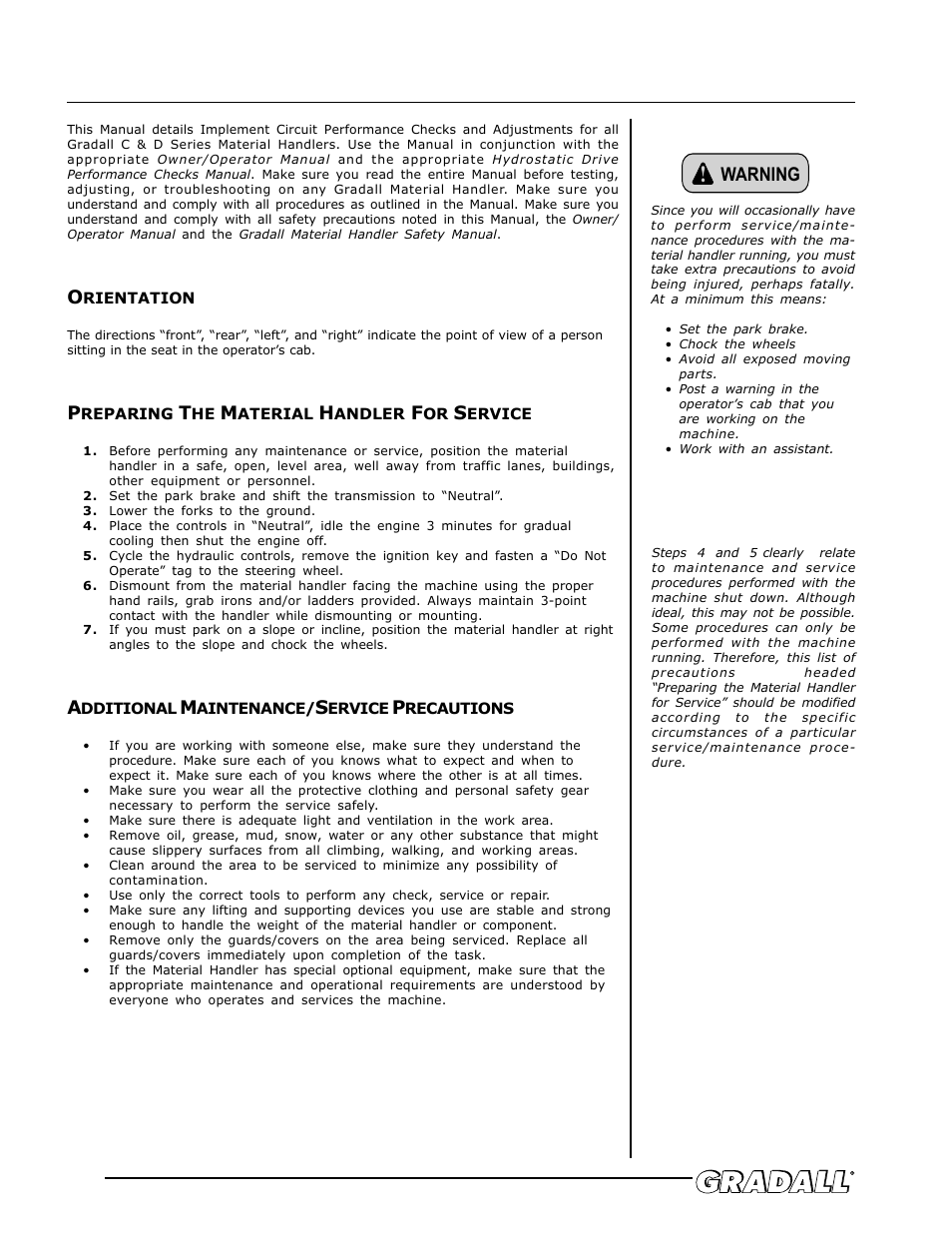 Introduction, Ntroduction, Warning | Gradall 534D-6T Service Manual User Manual | Page 256 / 288