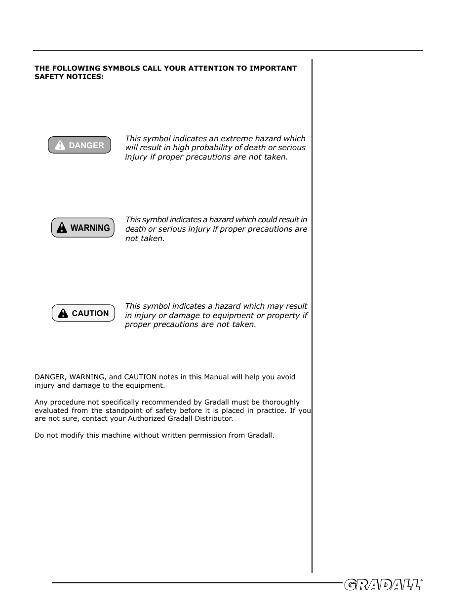Safety, Afety | Gradall 534D-6T Service Manual User Manual | Page 258 / 288