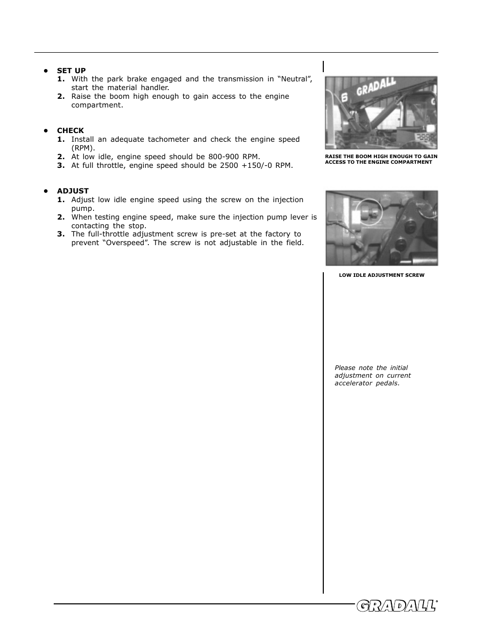 Engine speed, Ngine, Peed | Gradall 534D-6T Service Manual User Manual | Page 262 / 288