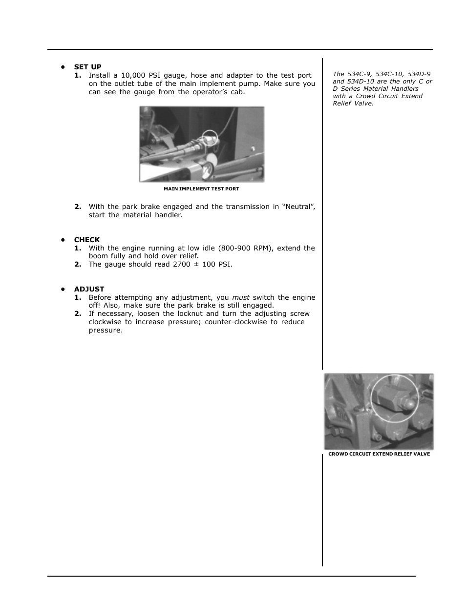 Crowd circuit extend relief valve, Rowd, Ircuit | Xtend, Elief, Alve 8.0 | Gradall 534D-6T Service Manual User Manual | Page 267 / 288