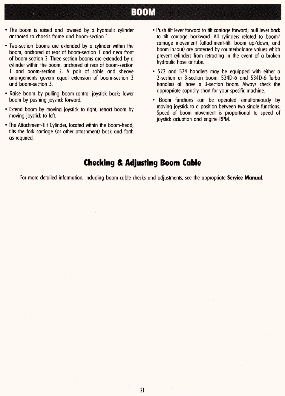 Boom | Gradall 534D-6T Service Manual User Manual | Page 27 / 288