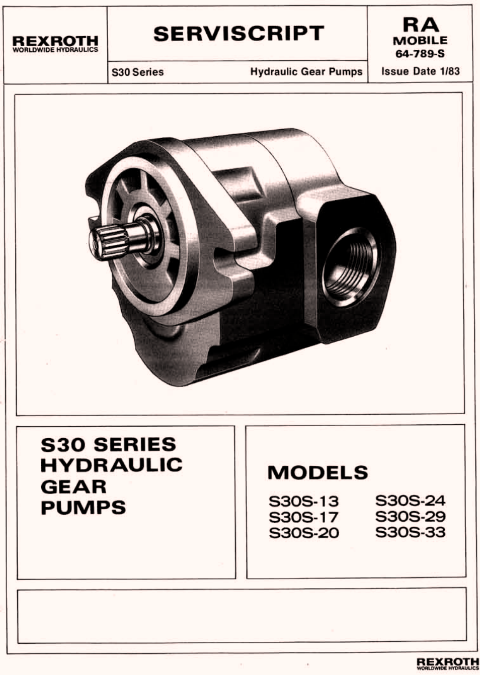Ra64-789-s hydraulic gear pumps service manual | Gradall 534D-6T Service Manual User Manual | Page 51 / 288
