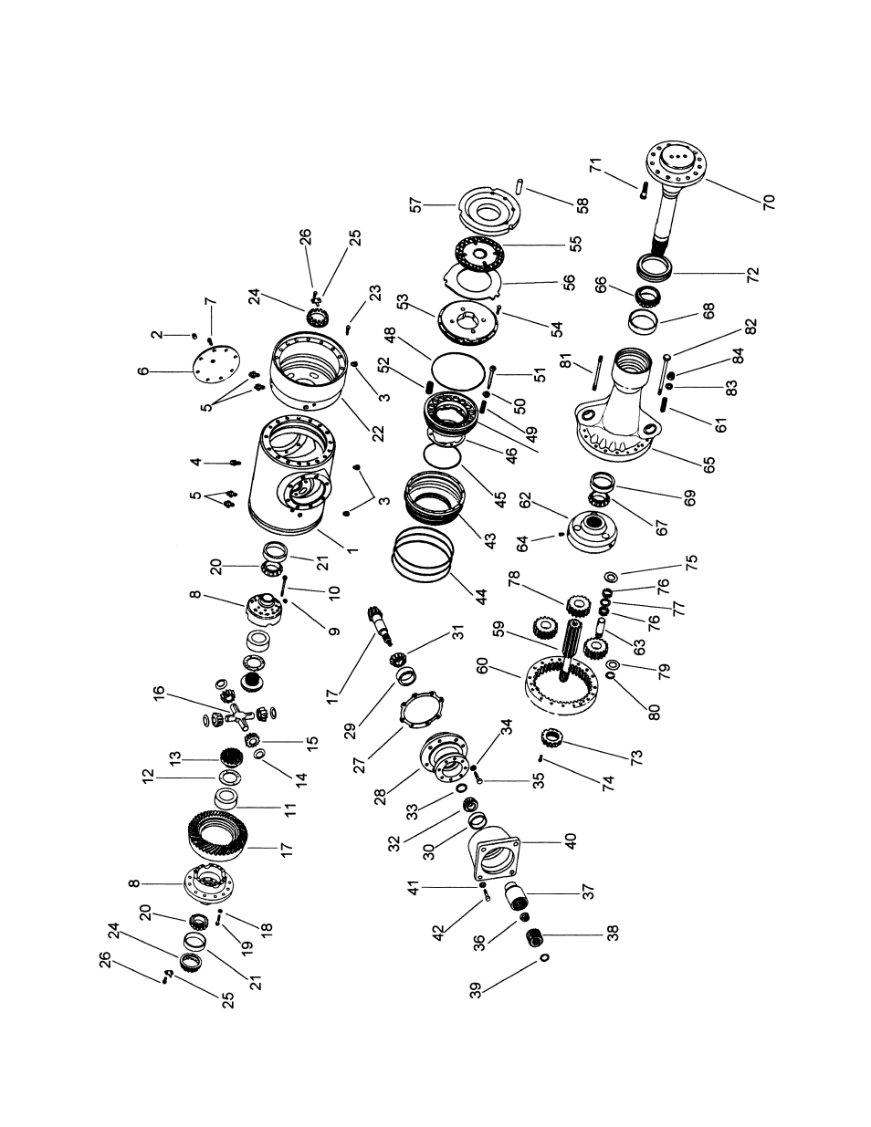 Exploded views, Pra 352 – trumpet variation no. 1 | Gradall 534D-6T Service Manual User Manual | Page 79 / 288