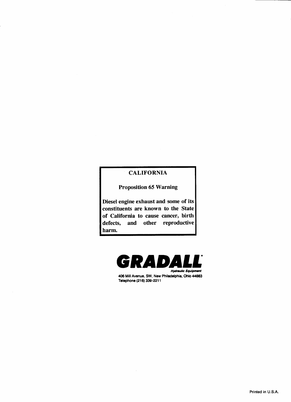 Gradall 534B-9 Operation Manual User Manual | Page 40 / 40