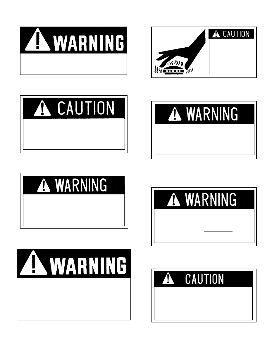 No riders, Do not use oxygen, Pinch point area | Decals (cont.) | Gradall 534B-9 Operation Manual User Manual | Page 9 / 40