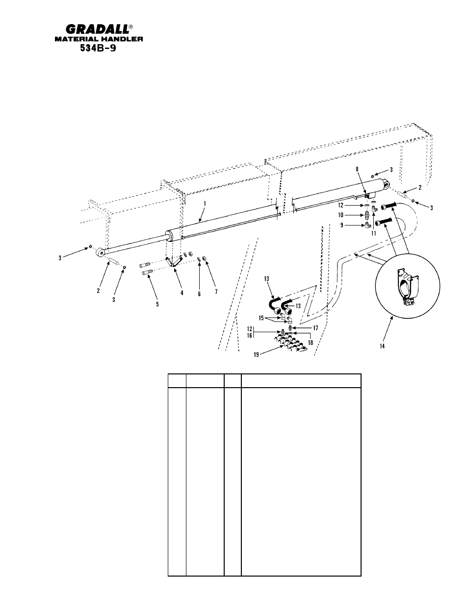 Hydraulic circuits crowd cylinder | Gradall 534B-9 Parts Manual User Manual | Page 111 / 192