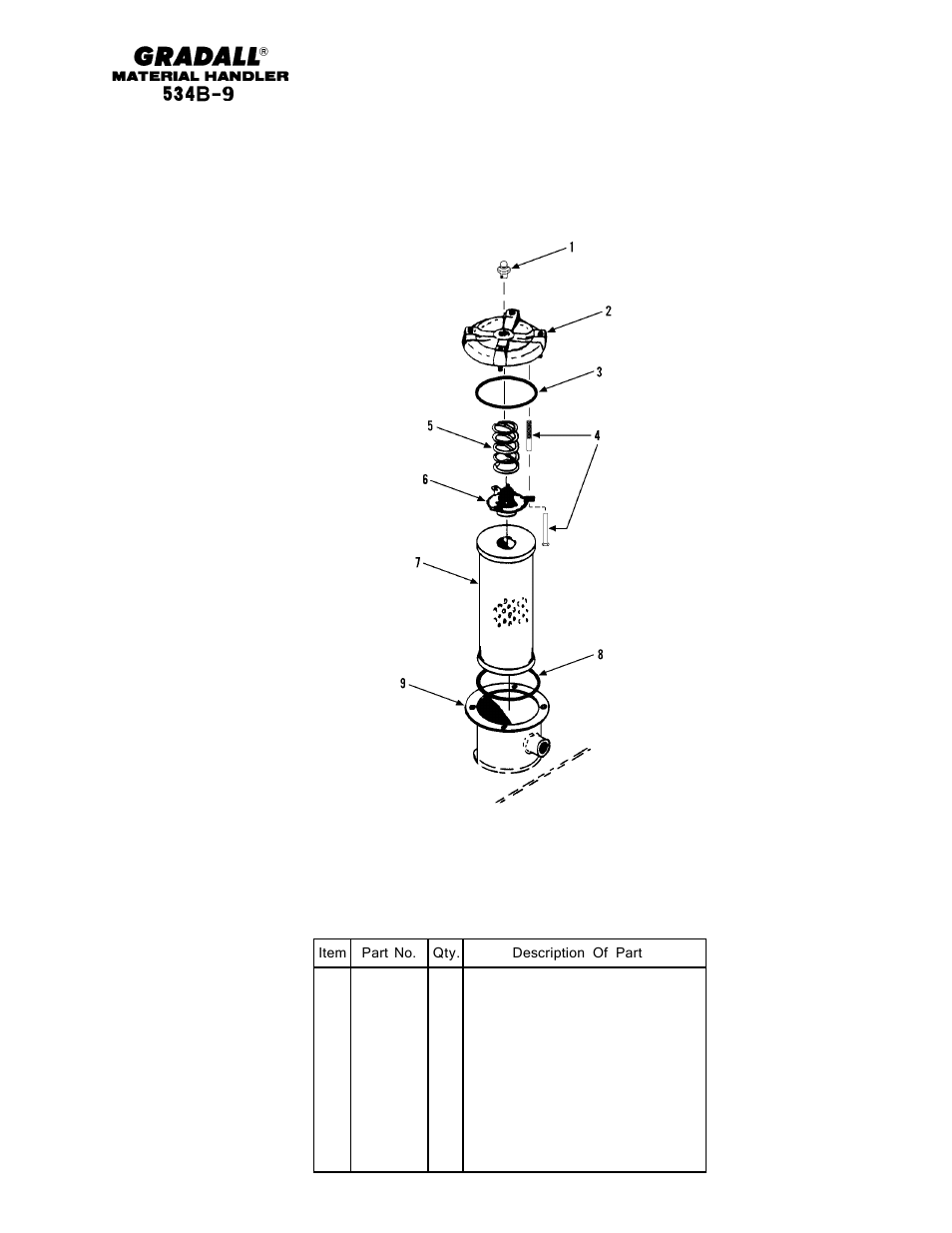 Hydraulic components oil reservoir filter | Gradall 534B-9 Parts Manual User Manual | Page 133 / 192