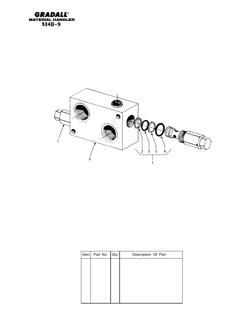 Hydraulic components crossover valve | Gradall 534B-9 Parts Manual User Manual | Page 141 / 192