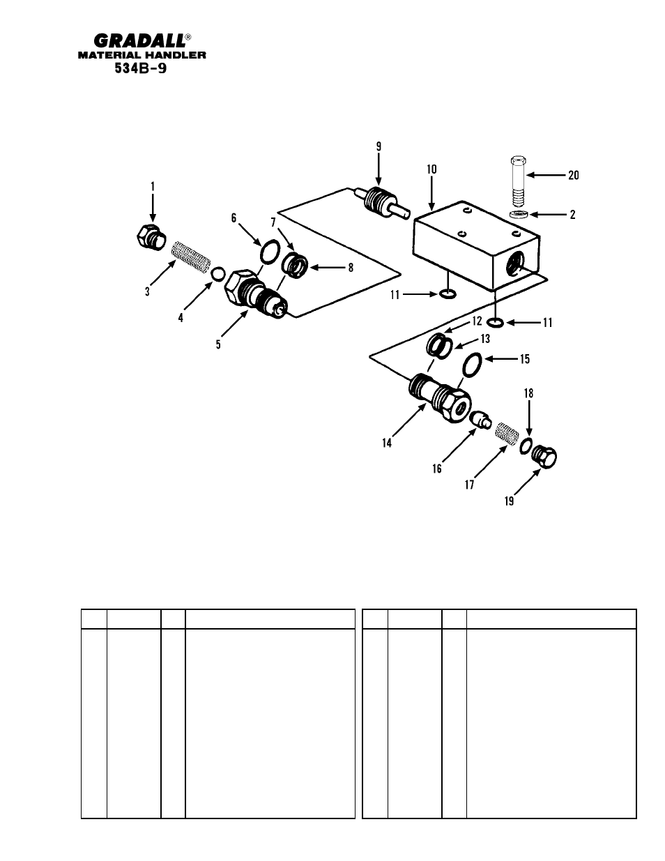 Optional equipment dual p.o. check valve | Gradall 534B-9 Parts Manual User Manual | Page 173 / 192