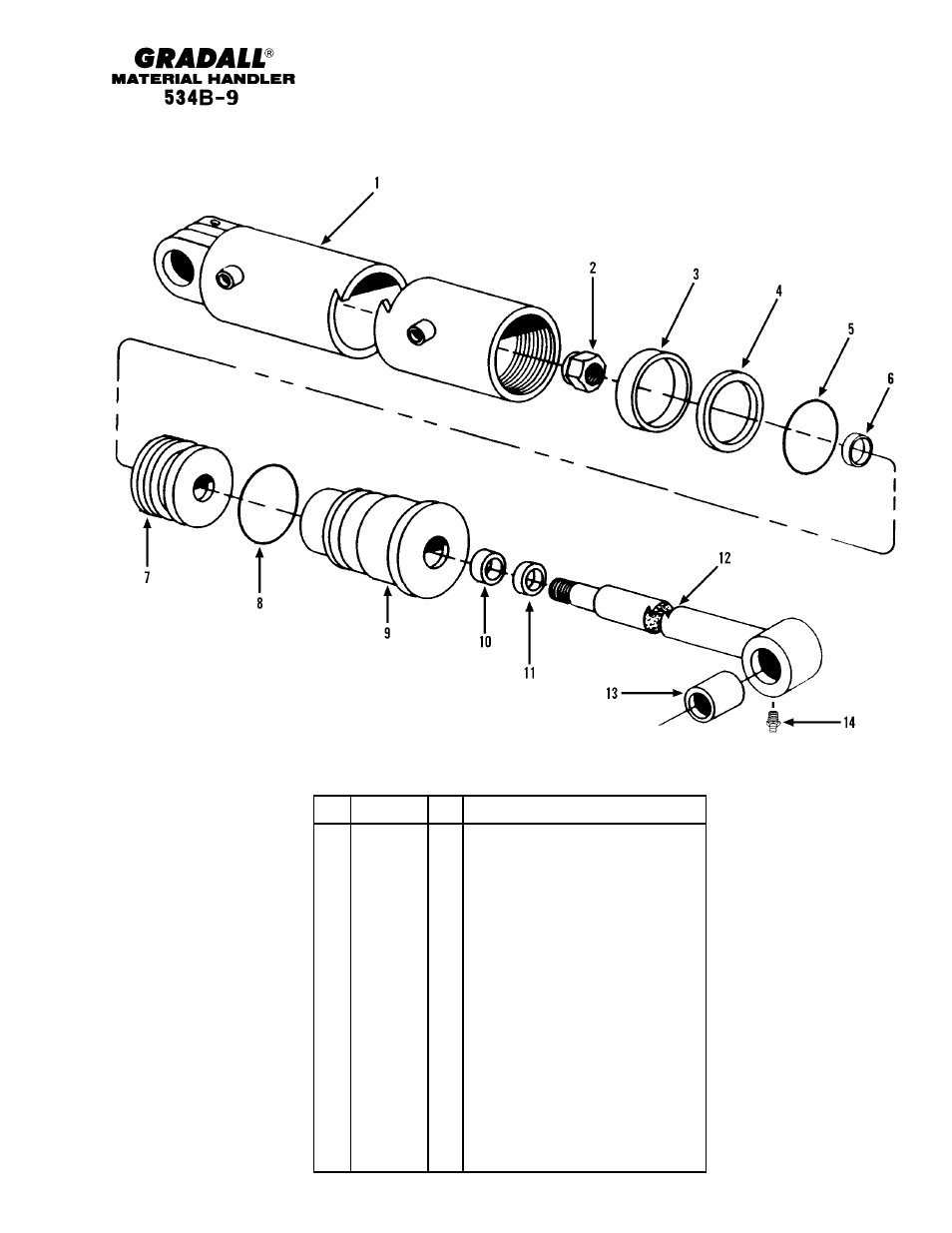 Optional equipment stabilizer cylinder | Gradall 534B-9 Parts Manual User Manual | Page 174 / 192