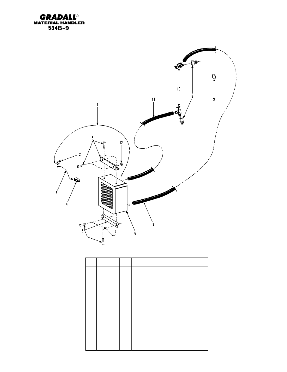 Chassis & attaching parts heater & piping | Gradall 534B-9 Parts Manual User Manual | Page 30 / 192