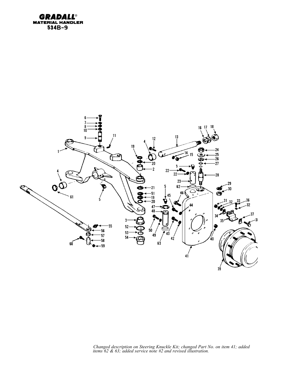 Old style pivot pin | Gradall 534B-9 Parts Manual User Manual | Page 32 / 192