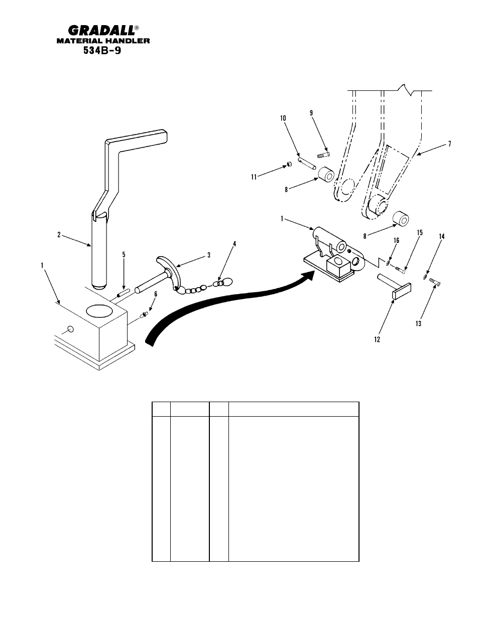 Booms quick switch assembly | Gradall 534B-9 Parts Manual User Manual | Page 42 / 192