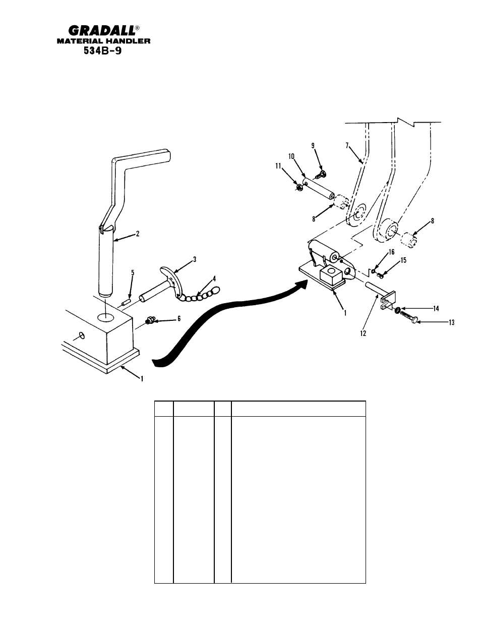 Booms quick switch assembly | Gradall 534B-9 Parts Manual User Manual | Page 43 / 192