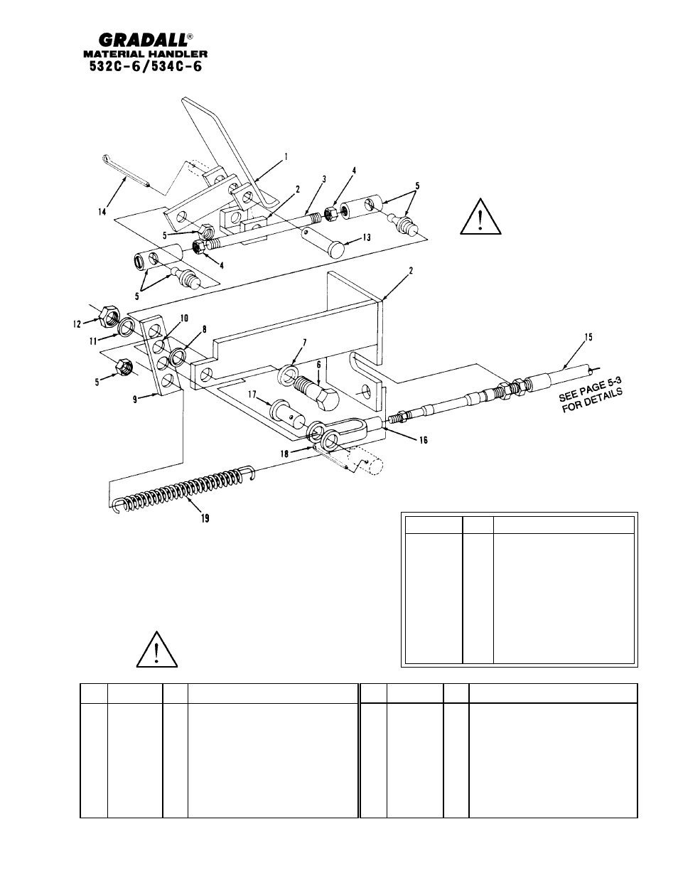Controls accelerator linkage | Gradall 534C-6 Parts Manual User Manual | Page 123 / 380
