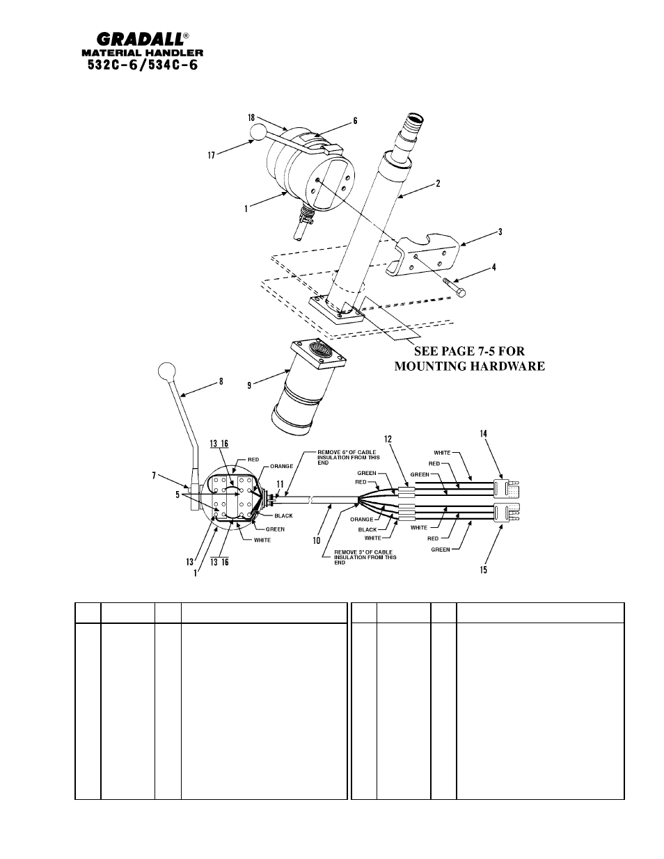 Controls steering column | Gradall 534C-6 Parts Manual User Manual | Page 126 / 380