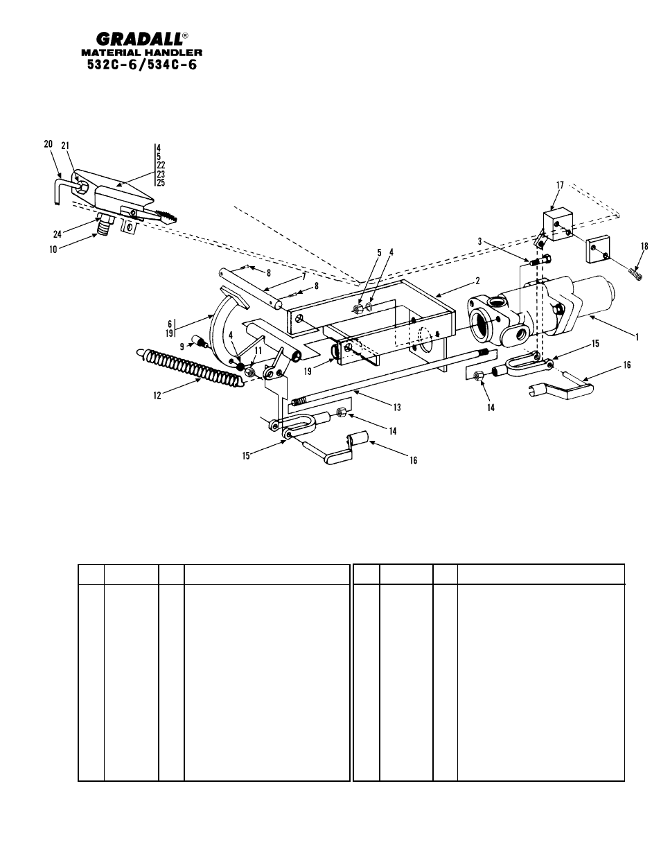 Controls brake & inching linkage | Gradall 534C-6 Parts Manual User Manual | Page 134 / 380