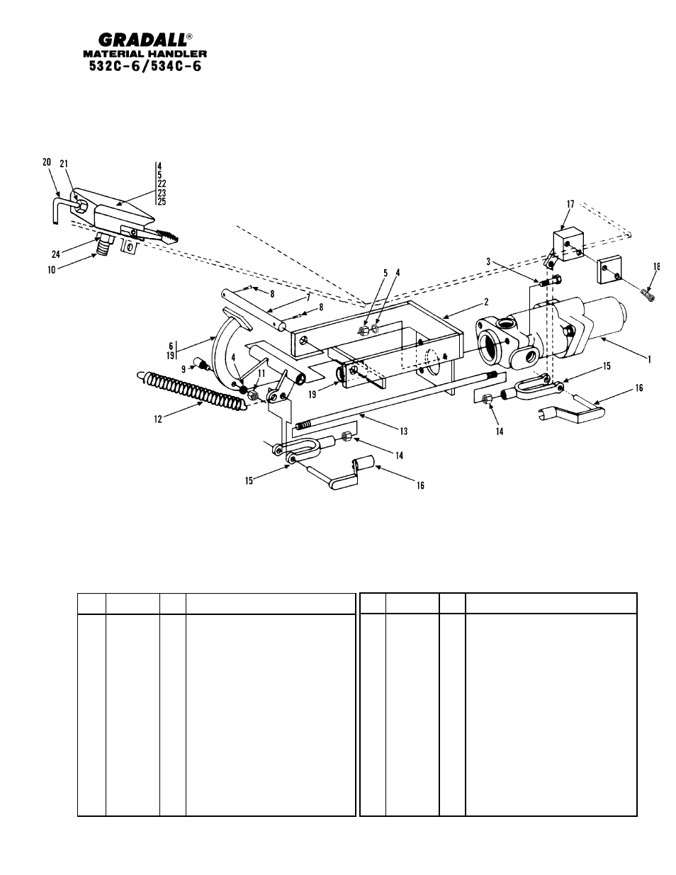 Controls brake & inching linkage | Gradall 534C-6 Parts Manual User Manual | Page 136 / 380