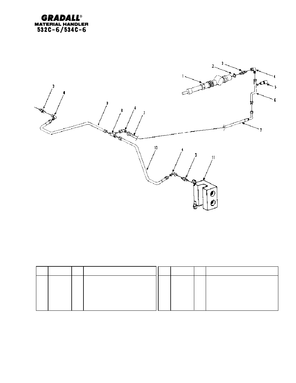 Section 8 brakes, Brakes service brake lines | Gradall 534C-6 Parts Manual User Manual | Page 138 / 380