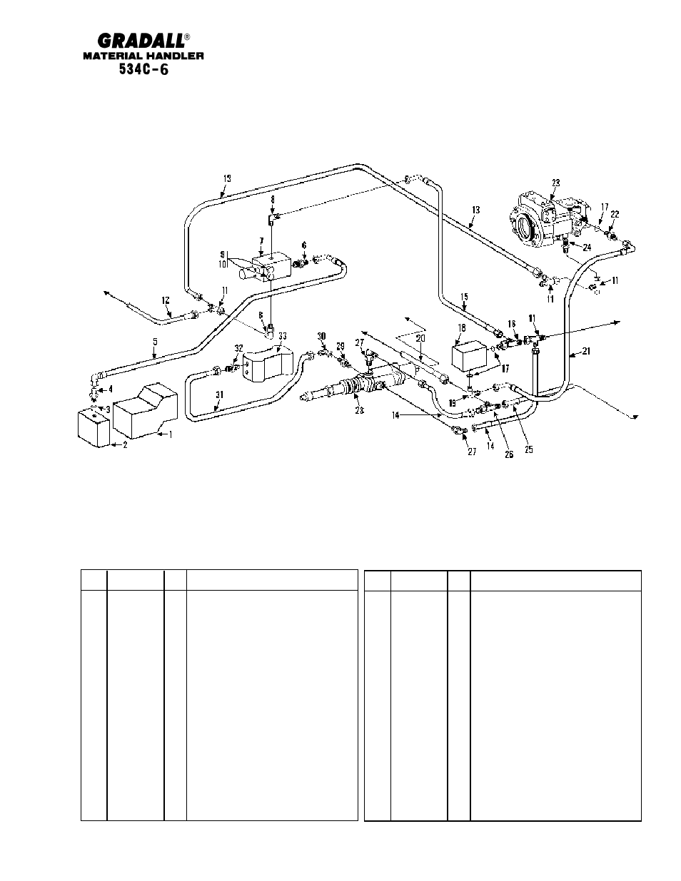 Brakes inching & parking brake lines (534c-6) | Gradall 534C-6 Parts Manual User Manual | Page 149 / 380