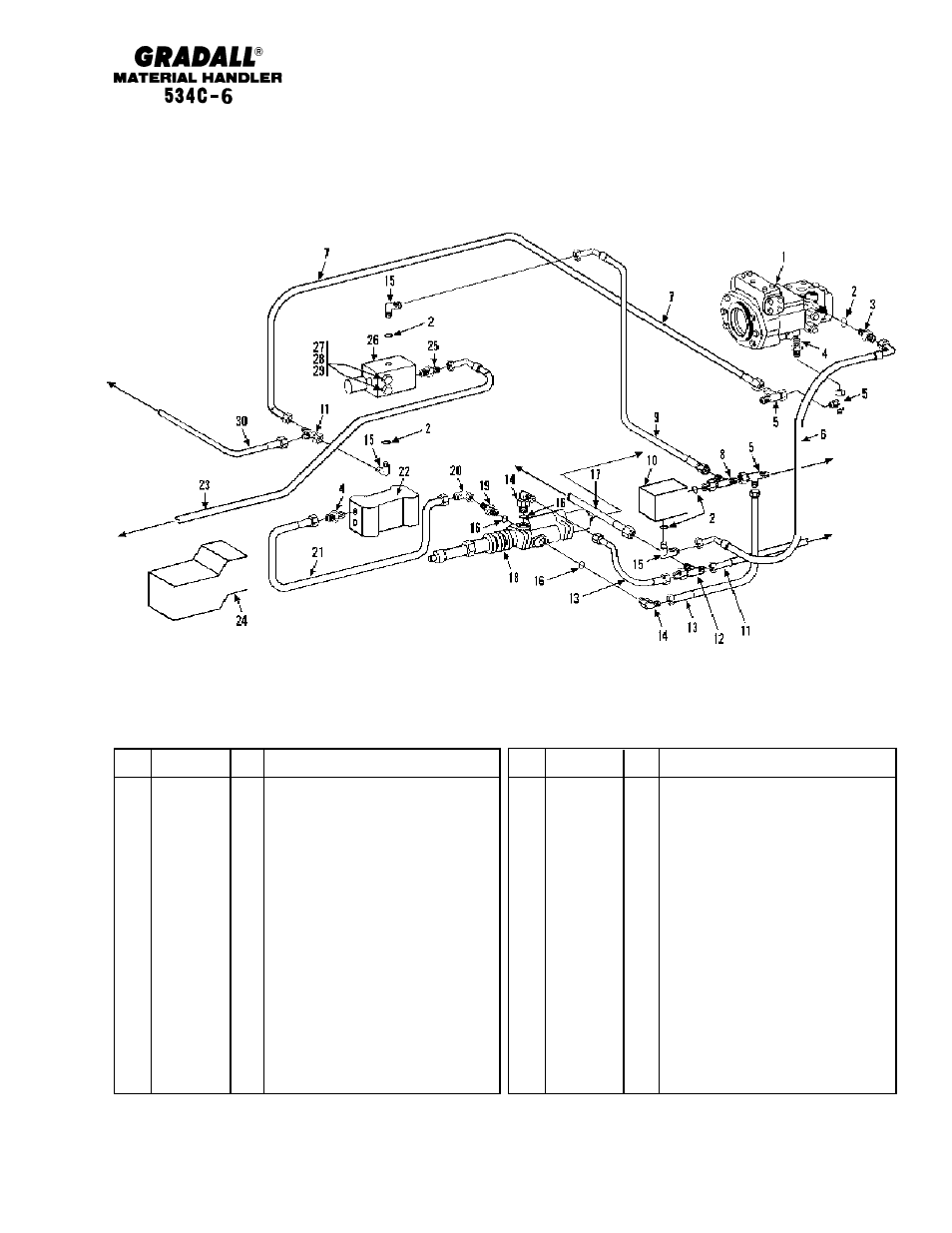 Brakes inching & parking brake lines (534c-6) | Gradall 534C-6 Parts Manual User Manual | Page 150 / 380