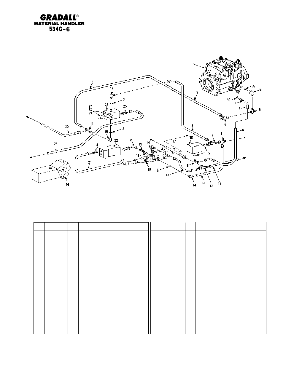 Brakes inching & parking brake lines (534c-6) | Gradall 534C-6 Parts Manual User Manual | Page 151 / 380