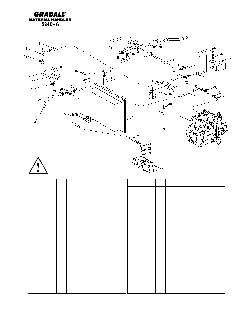 Hydraulic circuits dump circuit (534c-6) | Gradall 534C-6 Parts Manual User Manual | Page 156 / 380