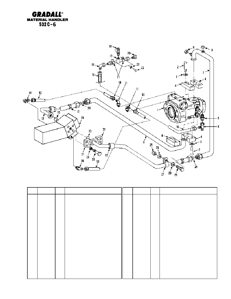 Hydraulic circuits drive circuit (532c-6) | Gradall 534C-6 Parts Manual User Manual | Page 168 / 380