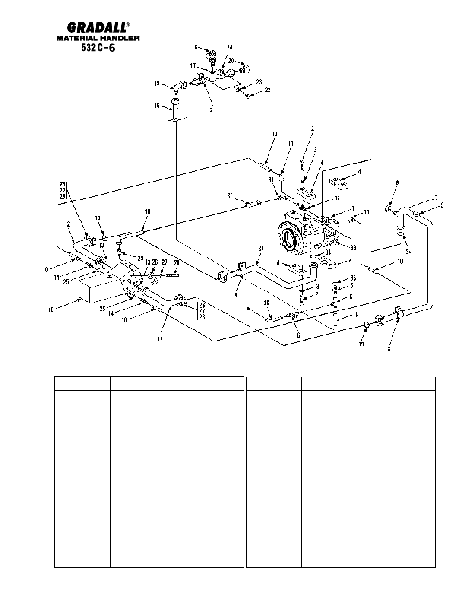 Hydraulic circuits drive circuit (532c-6) | Gradall 534C-6 Parts Manual User Manual | Page 170 / 380