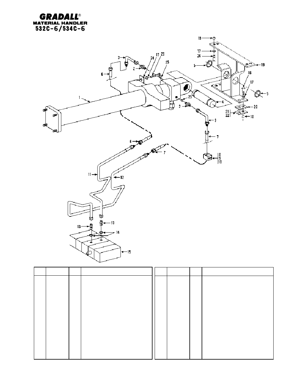 Hydraulic circuits crowd cylinder | Gradall 534C-6 Parts Manual User Manual | Page 190 / 380