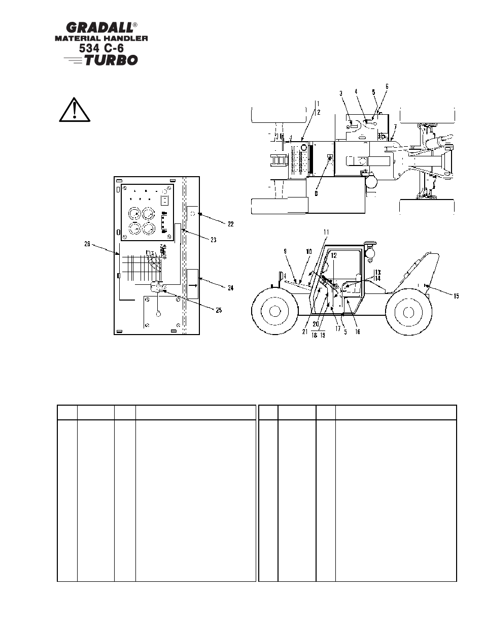 Miscellaneous frame decals (534c-6 turbo) | Gradall 534C-6 Parts Manual User Manual | Page 278 / 380