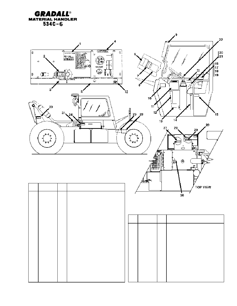 Miscellaneous cab & frame decals | Gradall 534C-6 Parts Manual User Manual | Page 279 / 380