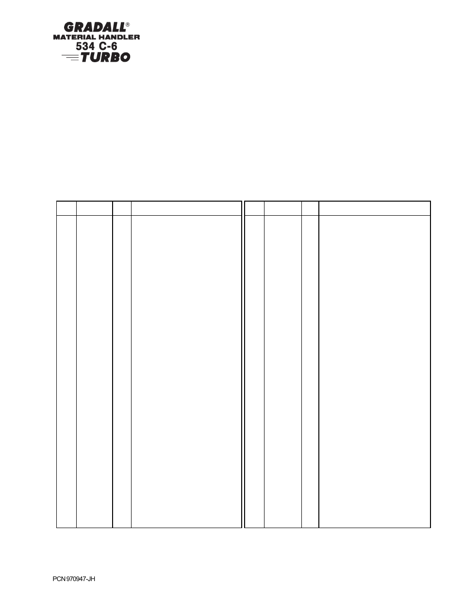 Gradall 534C-6 Parts Manual User Manual | Page 42 / 380