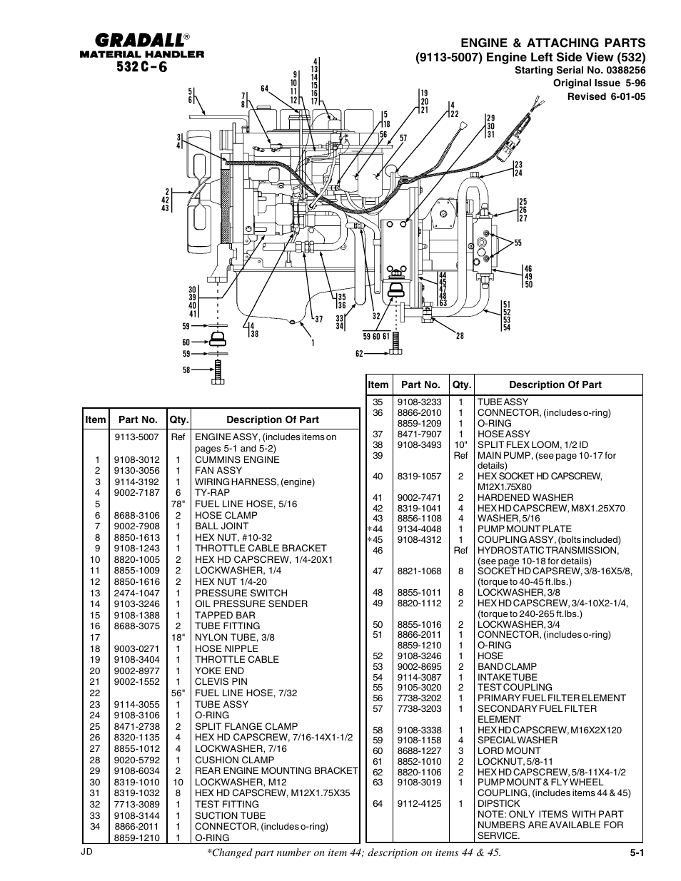 Gradall 534C-6 Parts Manual User Manual | Page 64 / 380