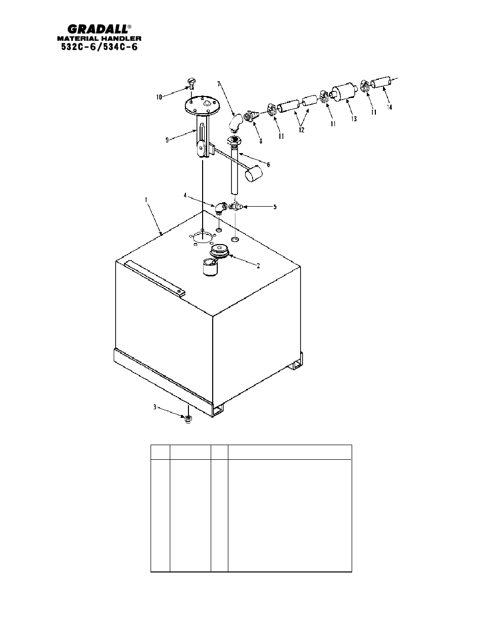 Engine & attaching parts fuel tank& lines | Gradall 534C-6 Parts Manual User Manual | Page 89 / 380