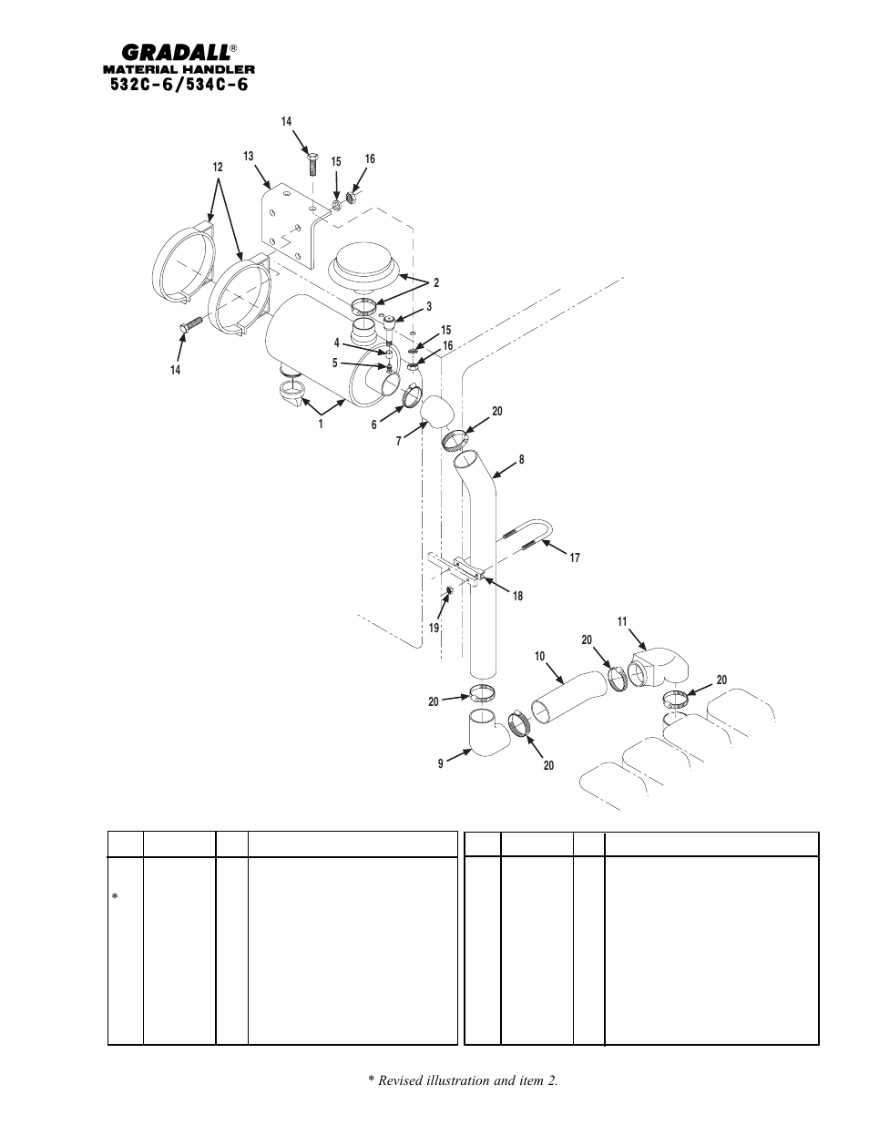 Engine & attaching parts air cleaner piping | Gradall 534C-6 Parts Manual User Manual | Page 97 / 380