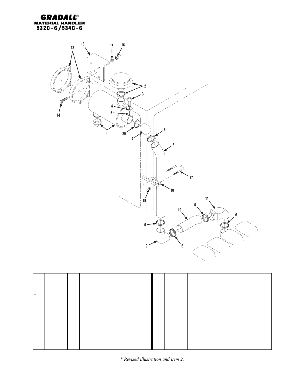 Engine & attaching parts air cleaner piping | Gradall 534C-6 Parts Manual User Manual | Page 98 / 380
