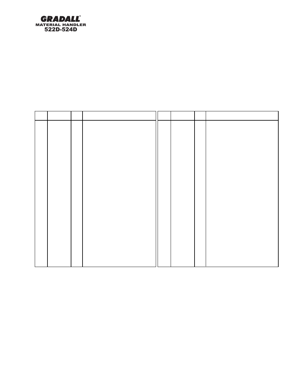Controls floorplate components | Gradall 524D User Manual | Page 101 / 225