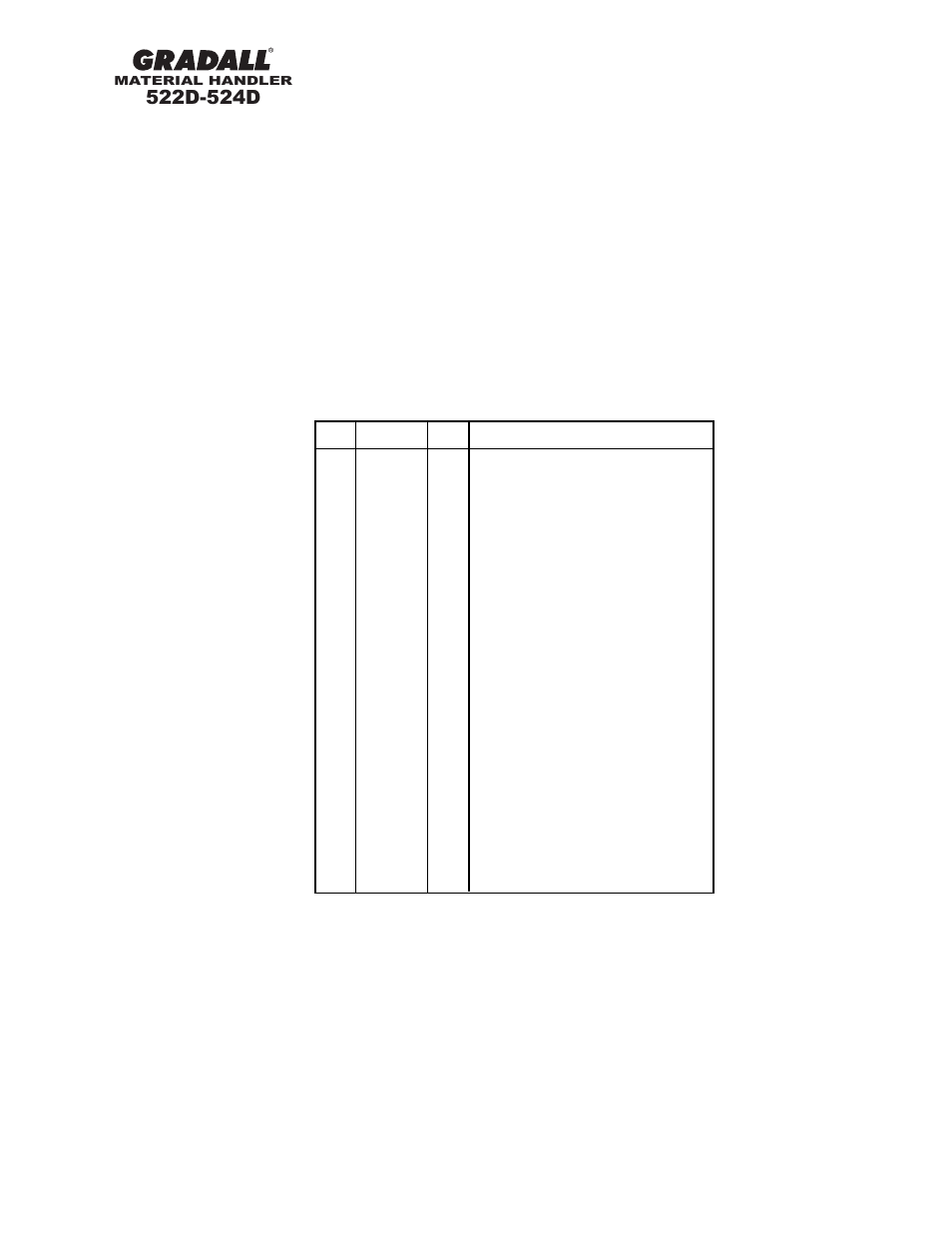 Gradall 524D User Manual | Page 192 / 225