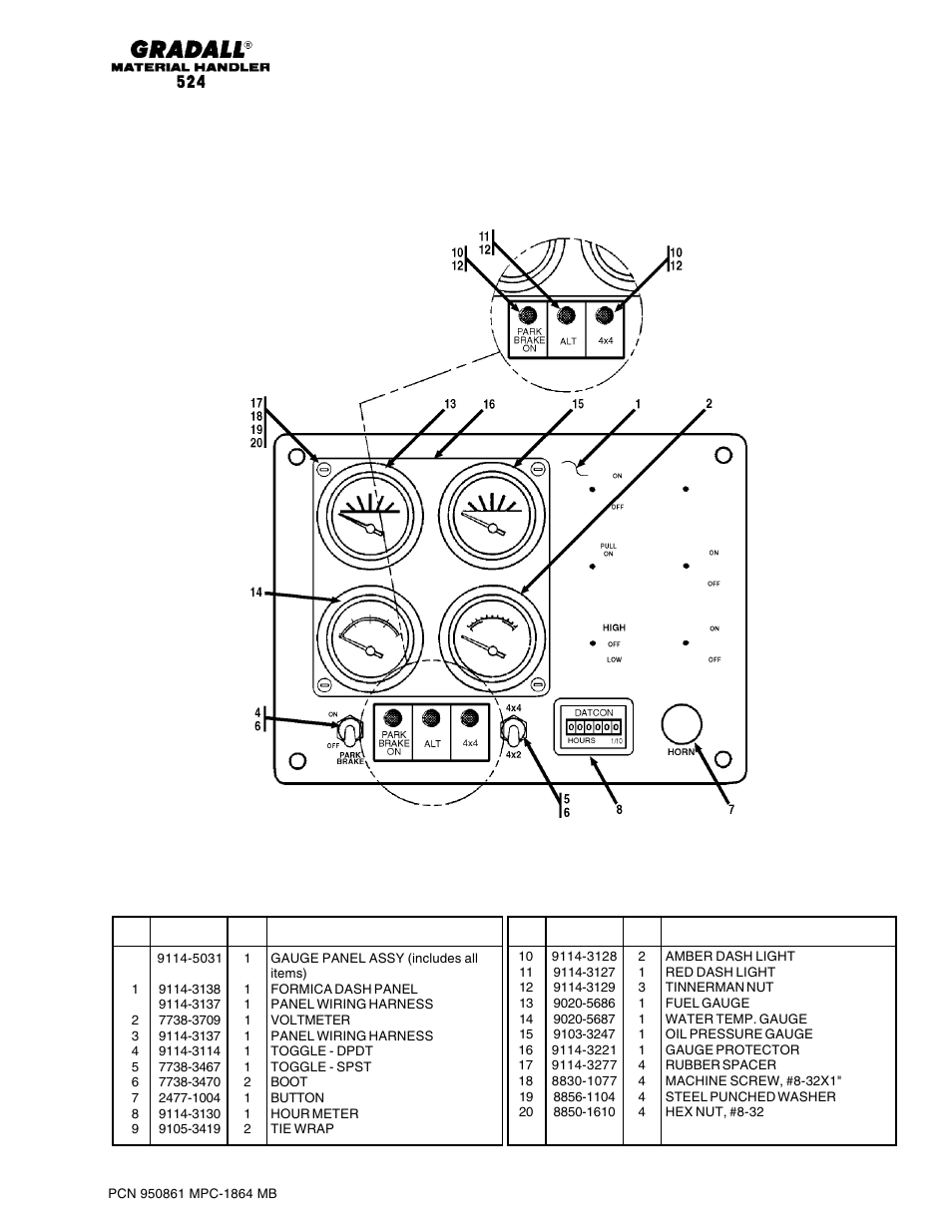 Gradall 524 Parts Manual User Manual | Page 215 / 312