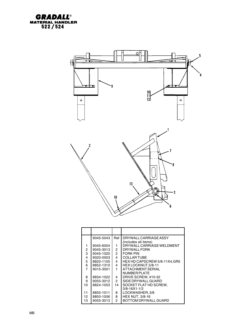 Gradall 524 Parts Manual User Manual | Page 284 / 312