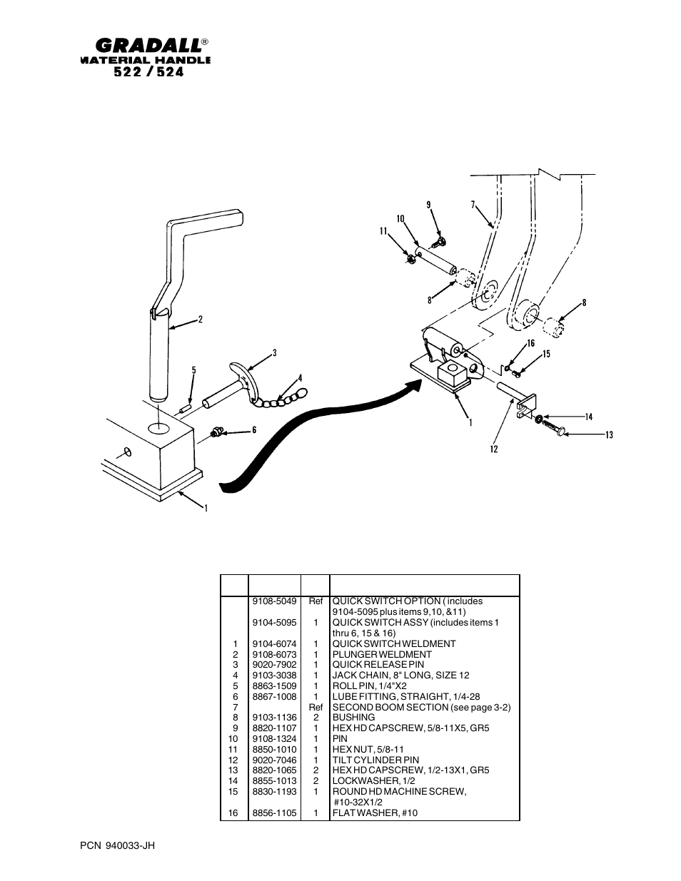 Gradall 524 Parts Manual User Manual | Page 44 / 312