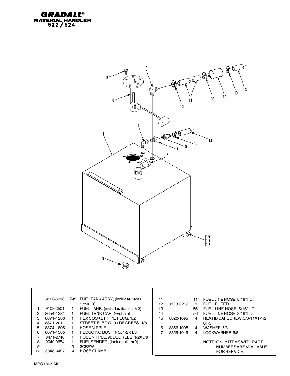 Gradall 524 Parts Manual User Manual | Page 71 / 312